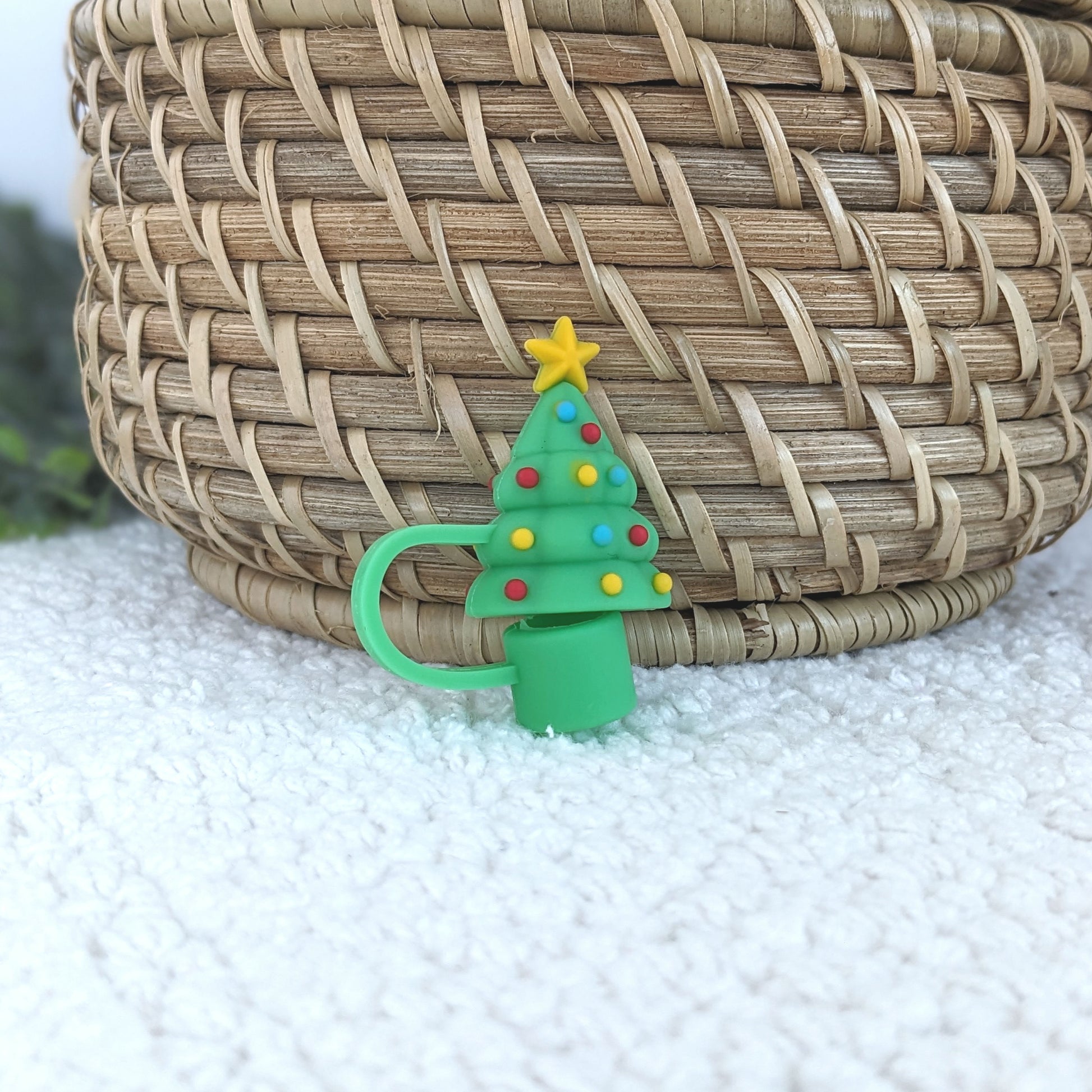 Christmas Tree Straw Cap Topper Stanley Accessory Straw Cap 