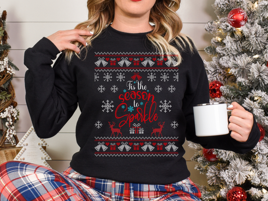 Season to Sparkle Ugly Christmas Sweater, Ugly Christmas Sweatshirt, Ugly Christmas Top, Ugly Christmas Shirt
