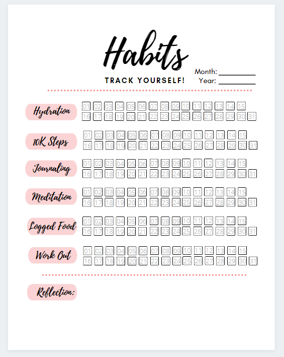 Habit Tracking ~Instant Download~